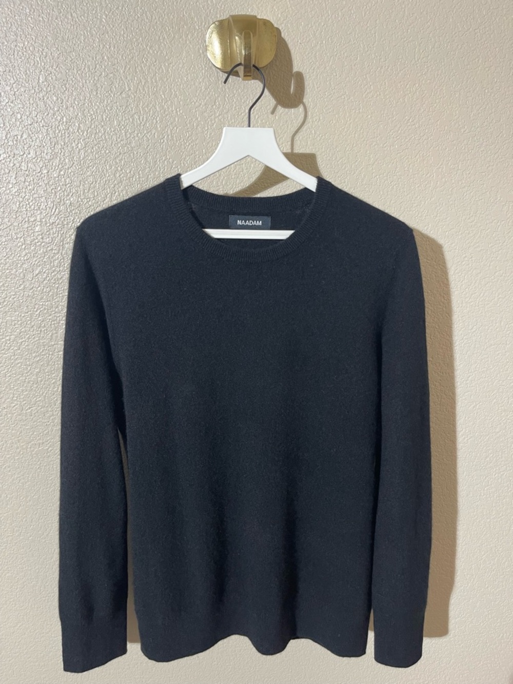 NAADAM Black Crewneck Cashmere Sweater